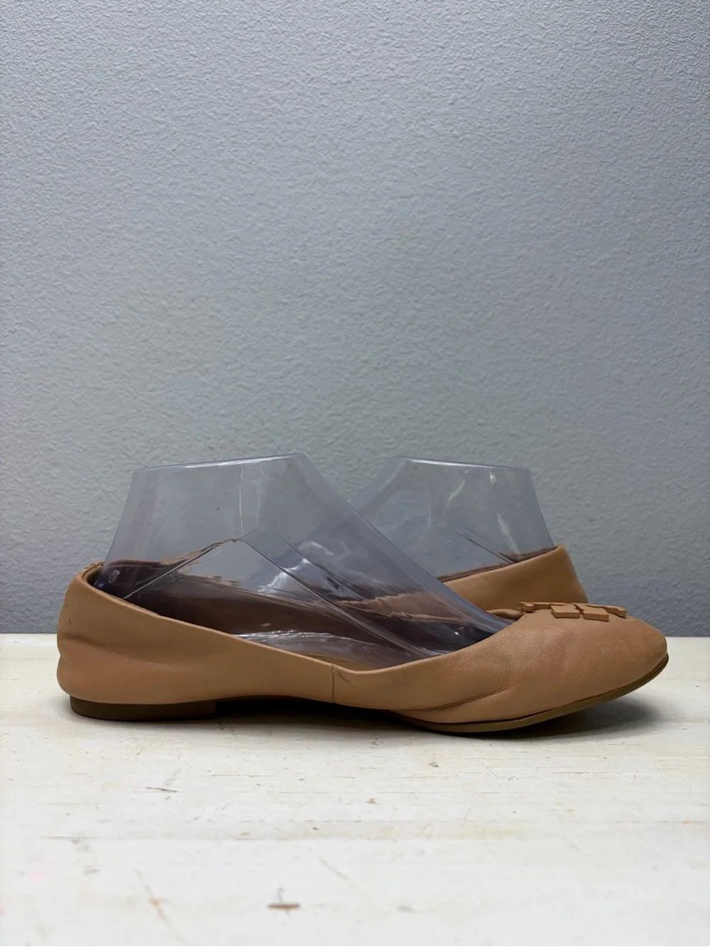 Tory Burch Brown Leather Lowell Flats Size 7.5